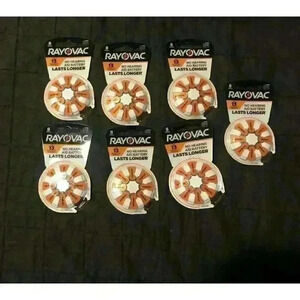Rayovac Hearing Aid Batteries Size 13 Lot of 7‎ (8 packs) 56 Batteries Total
